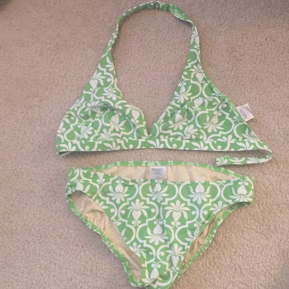 5/$25 - Lands End green bikini Swim suit